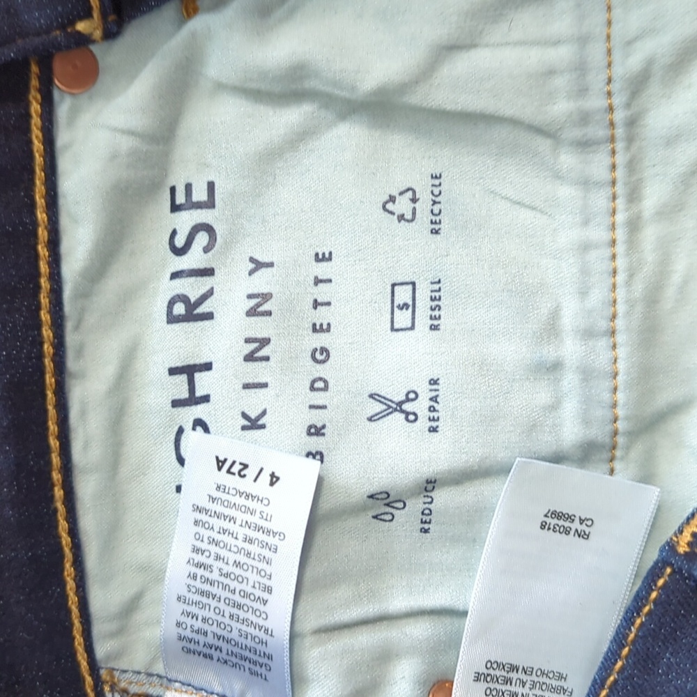 Lucky Brand High Rise Skinny Bridgette Button Fly Jeans - Picture 7 of 9